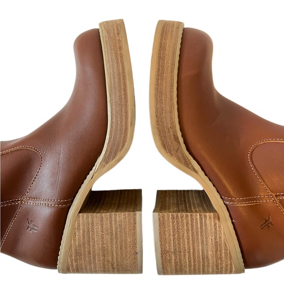 Frye Vintage Dorian Y2K Brown Leather Platform Knee High Boot Size 7.5 - Picture 8 of 15